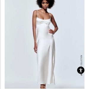 Brand new Zara white satin dress